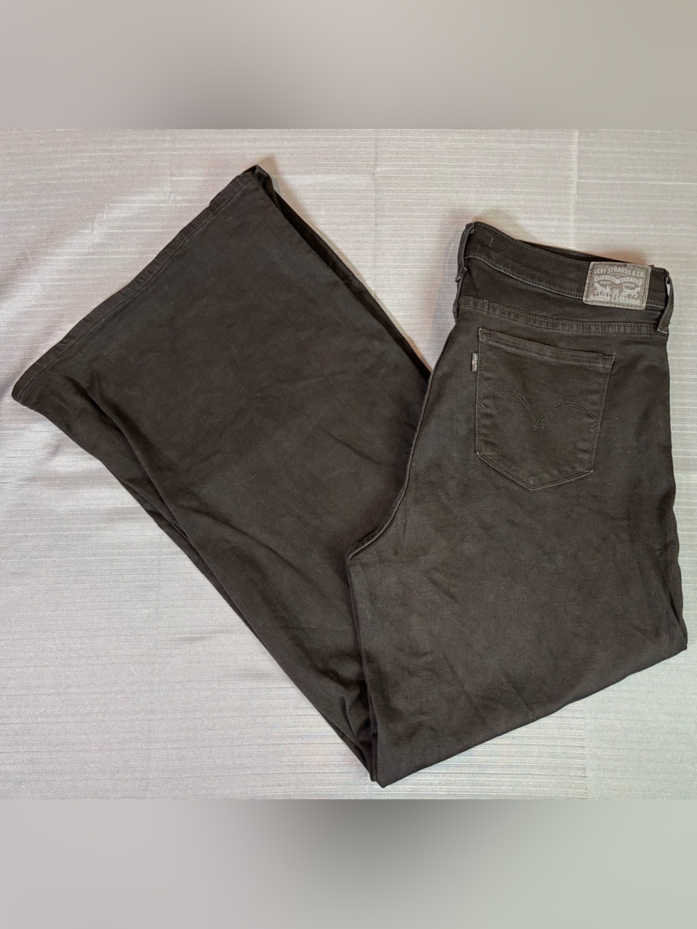 Levi’s 318 Shaping Wide Leg Jeans Black W34 Stretch Denim
